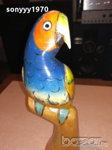 ретро колекция-папагал-дърво/лак-33х10см-внос франция, снимка 14 - Антикварни и старинни предмети - 20245035