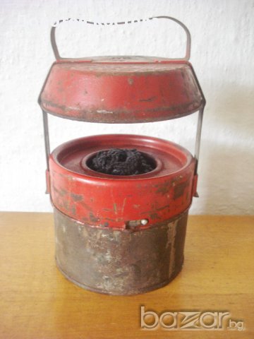 Стара метална лампа, снимка 4 - Антикварни и старинни предмети - 11047192