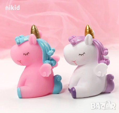 Unicorn еднорог фигурка пластмасова играчка и украса за торта топер декор , снимка 2 - Други - 24470565