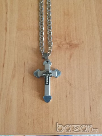 Синджир + кръст , снимка 1 - Колиета, медальони, синджири - 20888482