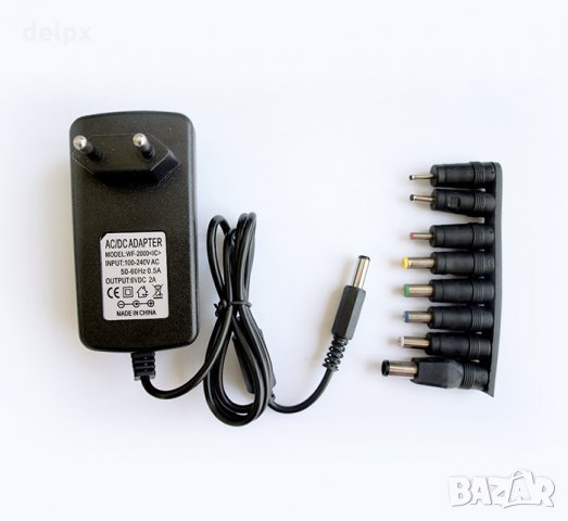 Адаптер за апарат за кръвно налягане стабилизиран с накрайници 6V 2A, снимка 1 - Друга електроника - 23360088