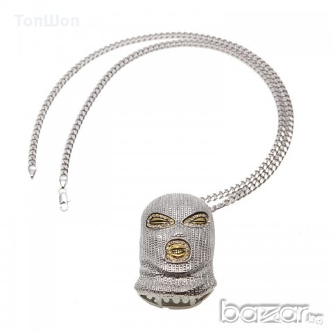 Хип - Хоп Маска Колие - Бижу - 4 цвята, снимка 6 - Колиета, медальони, синджири - 20815051