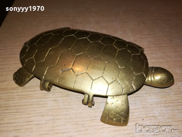 антика костенурка-ретро колекция-мед/месинг-внос франция, снимка 9 - Колекции - 21303331