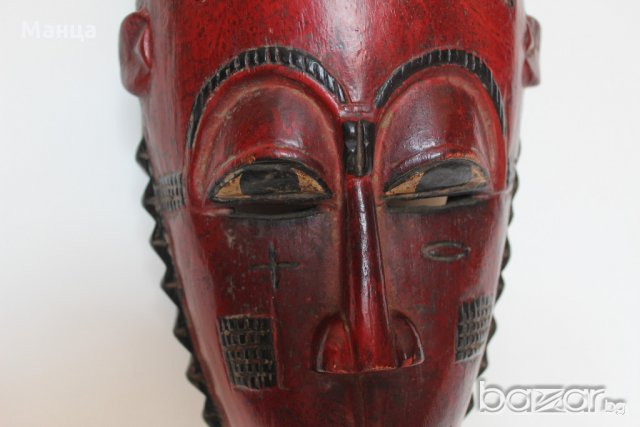 Стара Африканска маска Бауле, снимка 7 - Колекции - 21010001