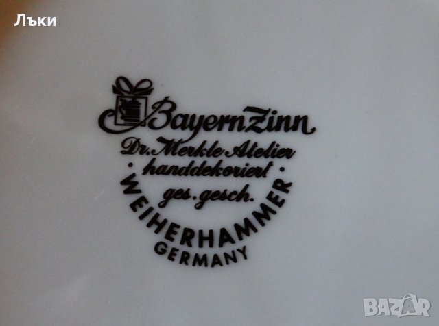 Пано,чиния от калай,баварски порцелан,рицар Св.Флориан. , снимка 4 - Антикварни и старинни предмети - 23363136