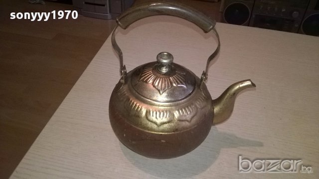 Ретро чаиник с цедка-20х14х14см, снимка 6 - Антикварни и старинни предмети - 17785073