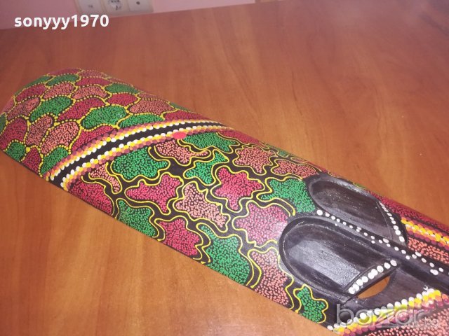 дървена маска-голяма и цветна-внос швеицария 80х17х7см, снимка 9 - Колекции - 21013914