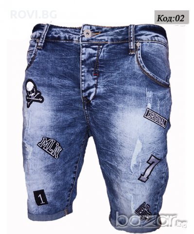 Мъжки къси дънки 50 модела, снимка 3 - Къси панталони - 21457391