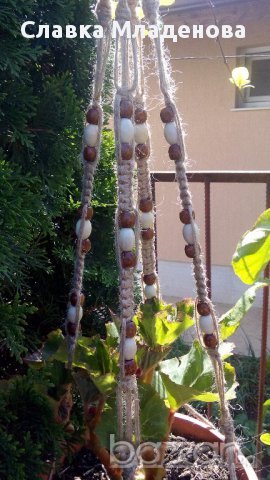 Макраме за саксия, снимка 3 - Декорация за дома - 14736468