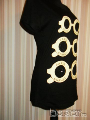 Дамска блузка - черна:), снимка 2 - Тениски - 7067468