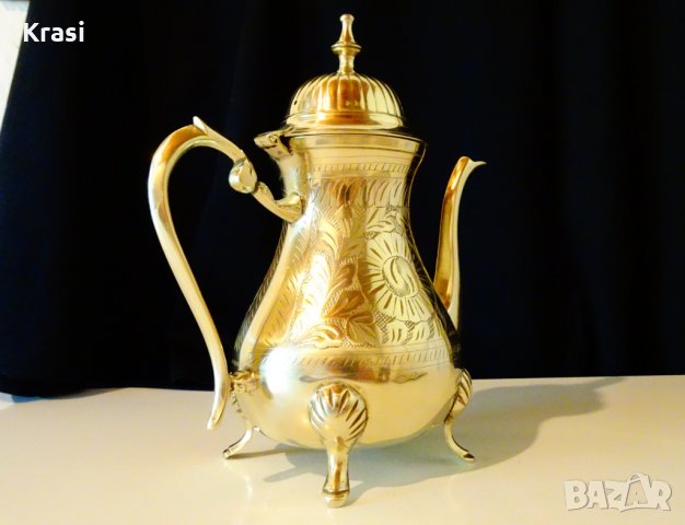 Великолепна бронзова кана 1 л.,орнаменти, снимка 5 - Антикварни и старинни предмети - 26152137