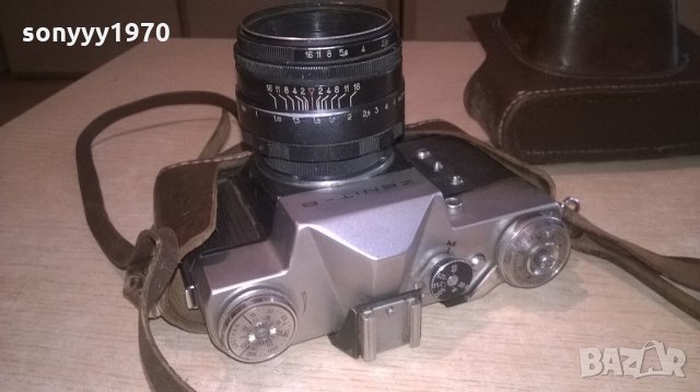 zenit b-made in ussr-ретро фотоапарат+кожен кобур, снимка 6 - Фотоапарати - 21759364