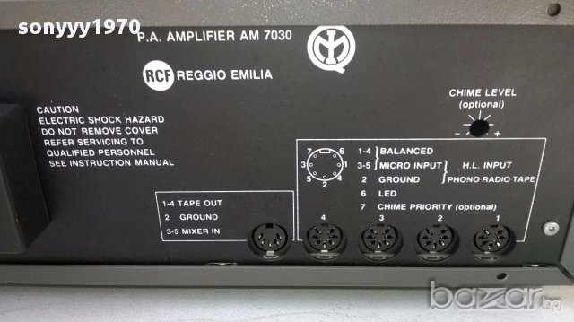 Rcf am7030 усилвател-made in italy-внос швеицария, снимка 11 - Ресийвъри, усилватели, смесителни пултове - 18144841