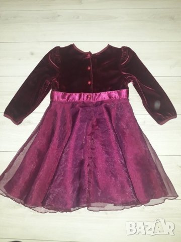 Детска вишнева бутикова рокля внос от чужбина, снимка 2 - Детски рокли и поли - 23414489