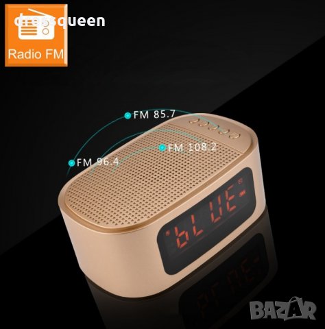 gt-1 Bluetooth настолен часовник с радио, аларма, USB и карта памет, снимка 6 - Друга електроника - 23449952