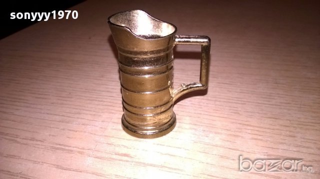 миниатюра ретро колекция-халба -мед/месинг-5х4х2.5см-внос швеицария, снимка 6 - Антикварни и старинни предмети - 17329788