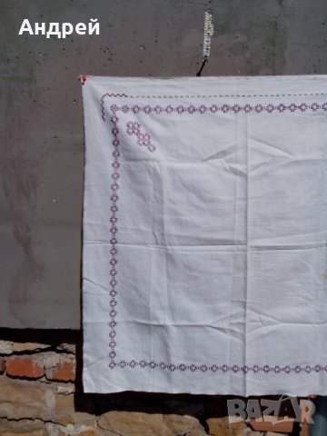 Стара бродирана покривка #23, снимка 3 - Антикварни и старинни предмети - 24808271