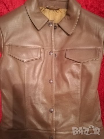 НОВОМаслено зелено яке естествена кожа, снимка 14 - Якета - 25228811