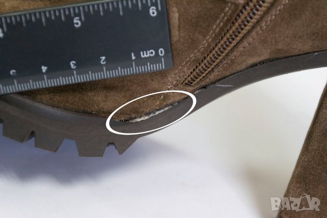 Дамски велурени кафяви ботуши марка Sienna , снимка 7 - Дамски ботуши - 22361175