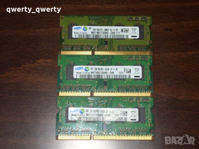 SODIMM памет Samsung 2GB DDR3, снимка 1 - Части за лаптопи - 25658226