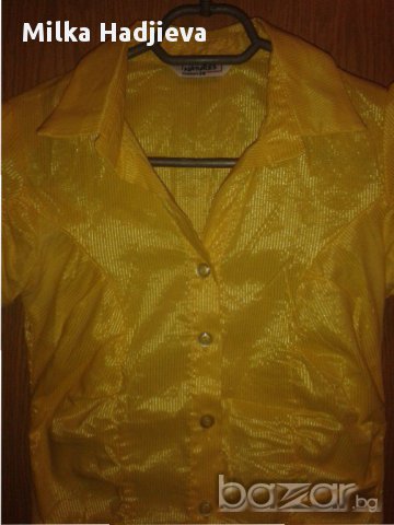 Жълта риза, снимка 2 - Ризи - 17992960