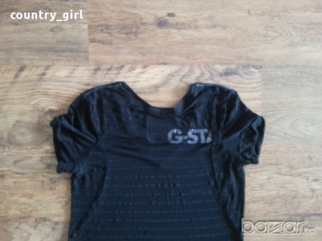 G-star - страхотна дамска тениска 100% оригинал много добро състояние , снимка 4 - Тениски - 15412572