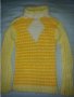 Ръчно изработен пуловер в жълто
