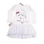 бяла рокля 5, 6 г, снимка 1 - Детски рокли и поли - 21175548