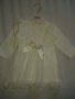 Детска бяла рокля с тюл, дантела и памучна подплата, с лента за глава, снимка 1 - Бебешки рокли - 9642964