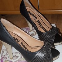 Черни Обувки, снимка 1 - Дамски обувки на ток - 21146562