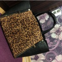 Уникална чанта с леопардов принт , снимка 6 - Чанти - 25546656