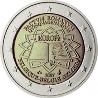 2 Евро монети (възпоменателни) емитирани 2007г (50 години от Подписването на Римският договор), снимка 3 - Нумизматика и бонистика - 16924227