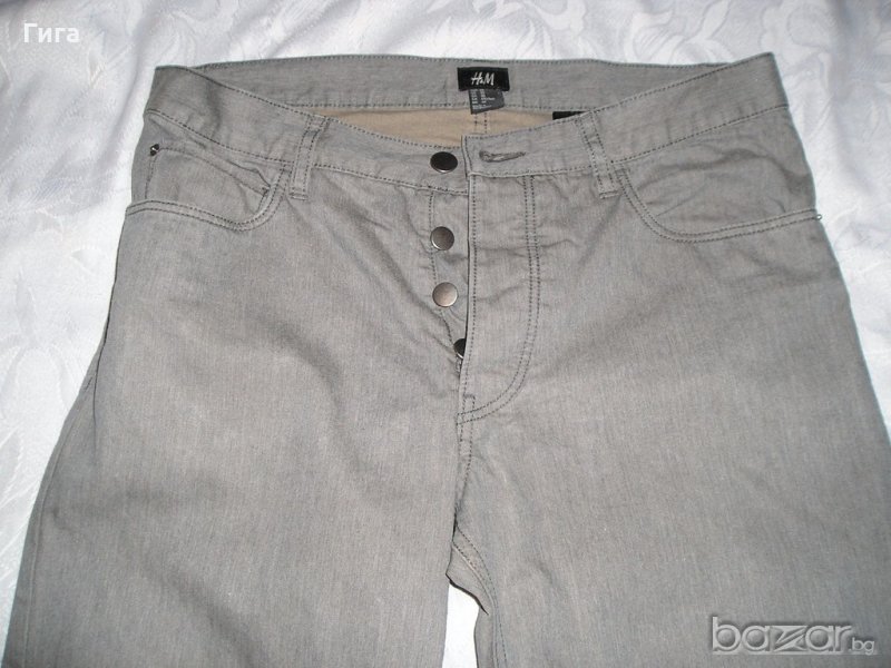 Mъжки сиви дънки/панталон с копчета Н§М, снимка 1