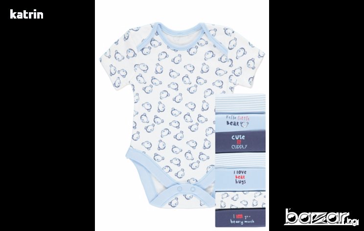 8 бр нови бодита от George, Англия 6-9, 9-12, 12-18м и 18-24м, снимка 1