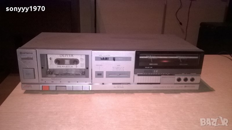 hitachi d-e1-stereo deck-made in japan-внос франция, снимка 1