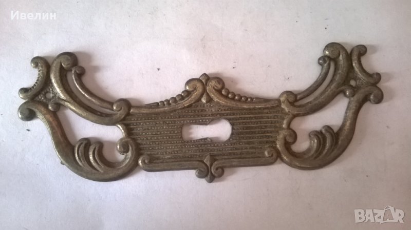 стара метална аликация,обков за мебел, снимка 1