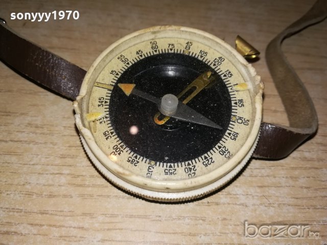 АНТИК-компас-руска ретро колекция с кожена каишка-водомер, снимка 2 - Колекции - 20576322