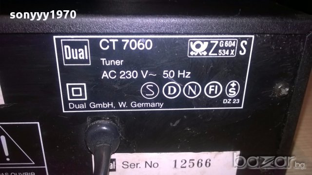 dual ct7060 tuner studio concept-w.germany-внос швеицария, снимка 7 - Ресийвъри, усилватели, смесителни пултове - 16657566