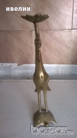 фигуративен месингов свещник , снимка 2 - Антикварни и старинни предмети - 18064273