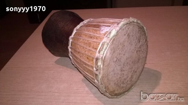 ретро тарамбука от естествени материали-20х14см-от франция, снимка 4 - Ударни инструменти - 20040961