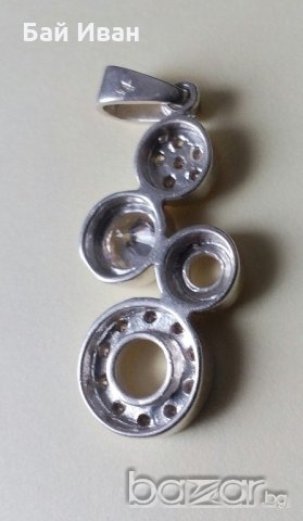 Сребърна висулка -  палави топчета - с циркони !, снимка 9 - Колиета, медальони, синджири - 20332394