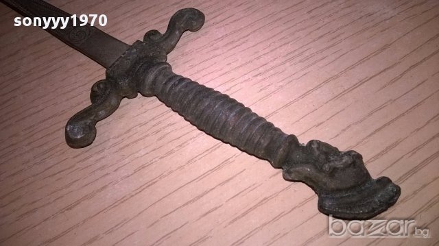 АНТИКИ-Два стари МЕТАЛНИ ножа-31х7см-внос швеицария, снимка 3 - Антикварни и старинни предмети - 17815566