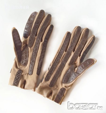 Isotoner Gloves 80s Vintage Brown 2, снимка 10 - Ръкавици - 17191955