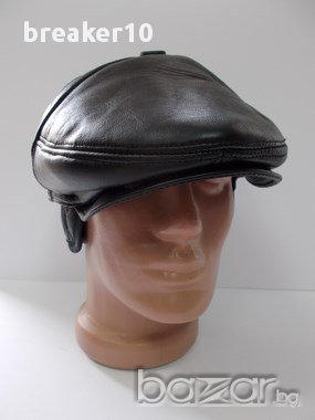 Мъжка кожена шапка,каскет-3, снимка 4 - Шапки - 12374447