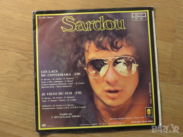 малка грамофонна плоча - Michael Sardou - Les lacs Du Conemara  - изд.80те г., снимка 2 - Грамофонни плочи - 24977750