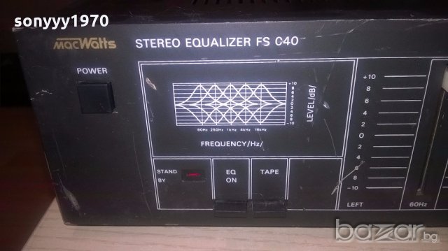 macwatts fs-c40 stereo equalizer-внос швеицария, снимка 12 - Ресийвъри, усилватели, смесителни пултове - 19857749