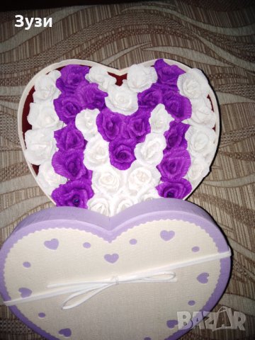 Кутии с хартиени рози, снимка 5 - Декорация за дома - 24676429