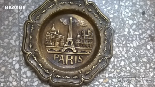 чиния за стена -париж, снимка 4 - Антикварни и старинни предмети - 13730598