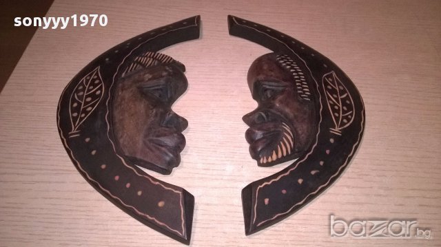 АНТИК-Дървени фигури за стена-2бр-29х14см-внос швеицария, снимка 9 - Антикварни и старинни предмети - 17809978