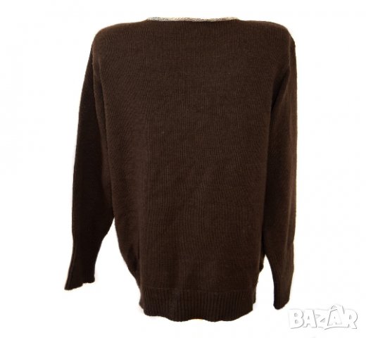 Pina Lia дамска вълнена кафява блуза пуловер, снимка 3 - Блузи с дълъг ръкав и пуловери - 23495422